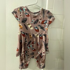 Ready Ser Romper Twirl 6-12M Feather Design